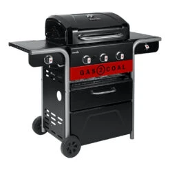 Barbecue Hybride Gaz Et Charbon De Bois Gas2Coal 2.0 330 - Char-Broil -Outdoorchef Shop barbecue gas2coal 330 hybride charbon gaz charbroil 4260547594431 1