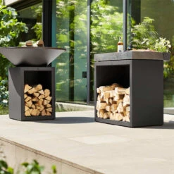 Billot Noir 90 Cm Céramique Anthracite - Ofyr -Outdoorchef Shop billot noir 90 cm ceramique gris 2020000020073 1