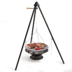 Brasero Junko ø60 Cm Fonte + Trépied + Grille Acier Chromé + Housse - Barbecook -Outdoorchef Shop brasero junko trepied grille housse barbecook 5400269202156 2
