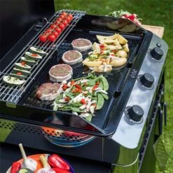 Combo Plancha Gaz Fusion 75 Inox Marin 3 Brûleurs + Chariot - ENO -Outdoorchef Shop combo fusion 75 inox eno 2020000038122 7
