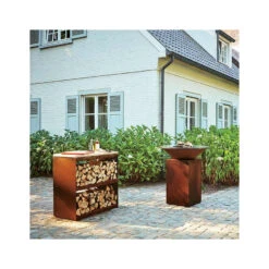 Meuble Dressoir Range-bois Acier Corten - Ofyr -Outdoorchef Shop dessoir ofyr range bois brasero 7430440898852 2