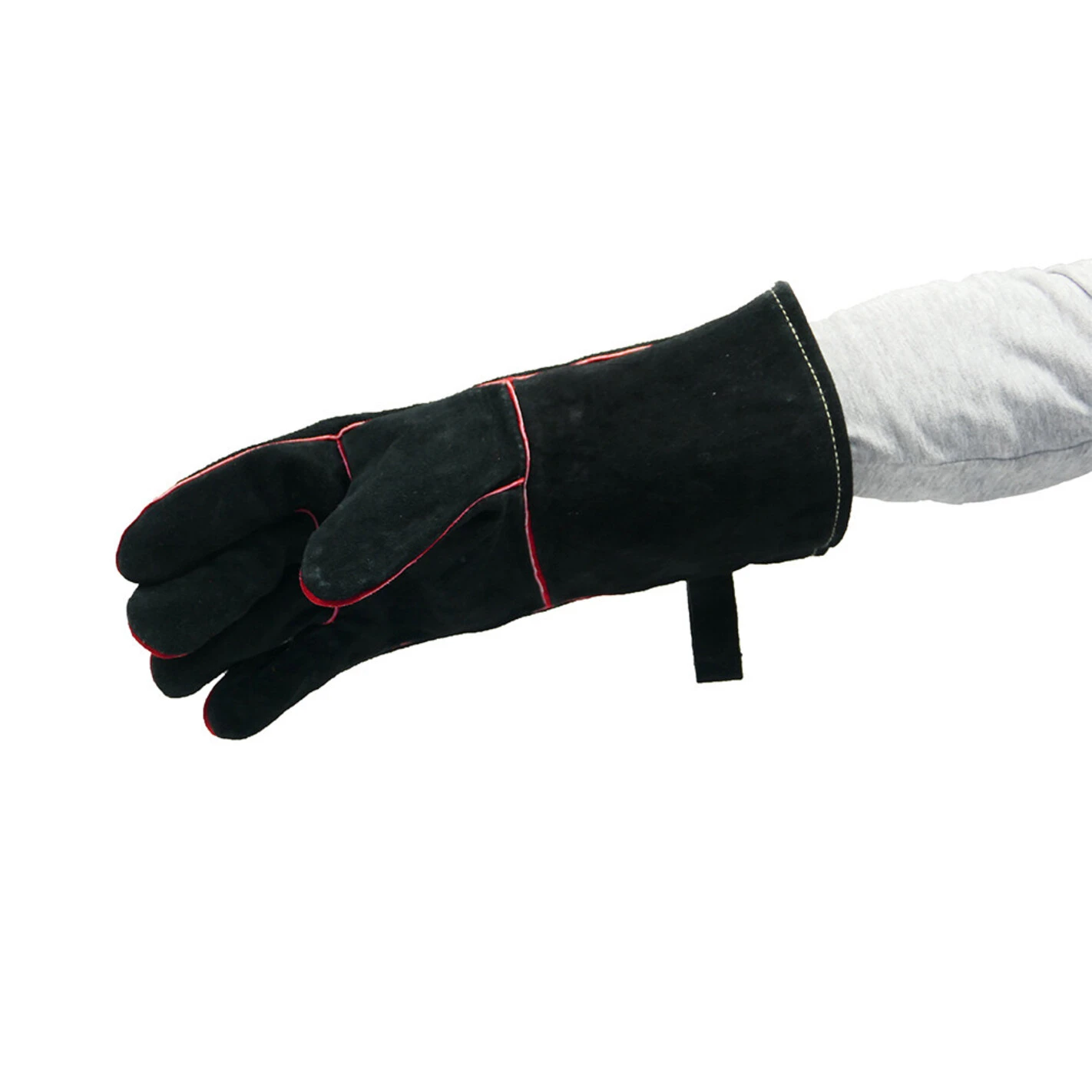 Paire Gants Barbecue Cuir Noir - Nordic Flame 4 Paire Gants Barbecue Cuir Noir - Nordic Flame - Image 2