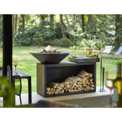 Brasero OFYR Island Noir 100 Céramique + Housse -Outdoorchef Shop island noir 100 100 ceramique gris fonce 2020000019985 3