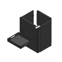 Kit Achille Porte + 茅tag猫re En Acier Noir - ENO