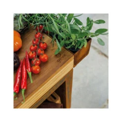 Billot Corten Et Bois De Teck 90 Cm - Ofyr -Outdoorchef Shop ofyr billot range bois 90 cm 7430440799784 3