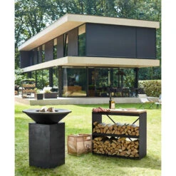 Meuble Dressoir Range-bois Noir - Ofyr -Outdoorchef Shop ofyr dessoir range bois noir 7436933035018 1