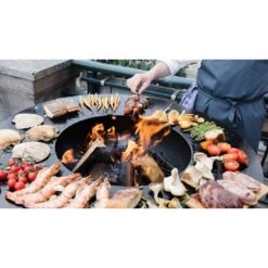 Brasero Plancha OFYR Island 100 En Corten + Plan De Travail Teck -Outdoorchef Shop ofyr island 100 brasero plancha 7430440898821 7