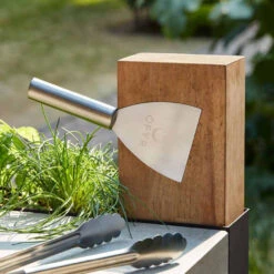 Brasero Plancha Island Corten PRO 100 Bois De Teck + Housse - Ofyr -Outdoorchef Shop ofyr island pro 100 teck 2020000022121 6