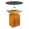 Pack Brasero Classic 100 Corten + Couvercle - OFYR -Outdoorchef Shop pack brasero plancha classic 100 corten couvercle 2020000033660
