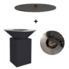 Pack Brasero Classic 100 Noir + Couvercle - OFYR -Outdoorchef Shop pack brasero plancha classic 100 noir couvercle 2020000033677