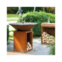 Pack Brasero Classic 85 Corten + Couvercle - OFYR -Outdoorchef Shop pack brasero plancha classic 85 corten couvercle 2020000033615 4