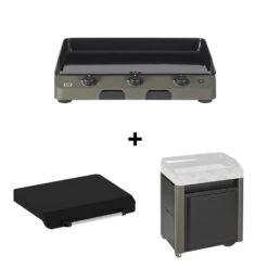 Pack Plancha Gaz Fusion 75 Acier + Chariot + Capot - ENO