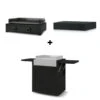 Pack Plancha Gaz Modern 60 Noir - Forge Adour -Outdoorchef Shop pack modern 60 noir couvercle chariot 2020000034032
