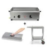 Pack Plancha Gaz Samba + Chariot Compact + Capot - Krampouz -Outdoorchef Shop pack samba gaz 54 chariot capot 2020000033004