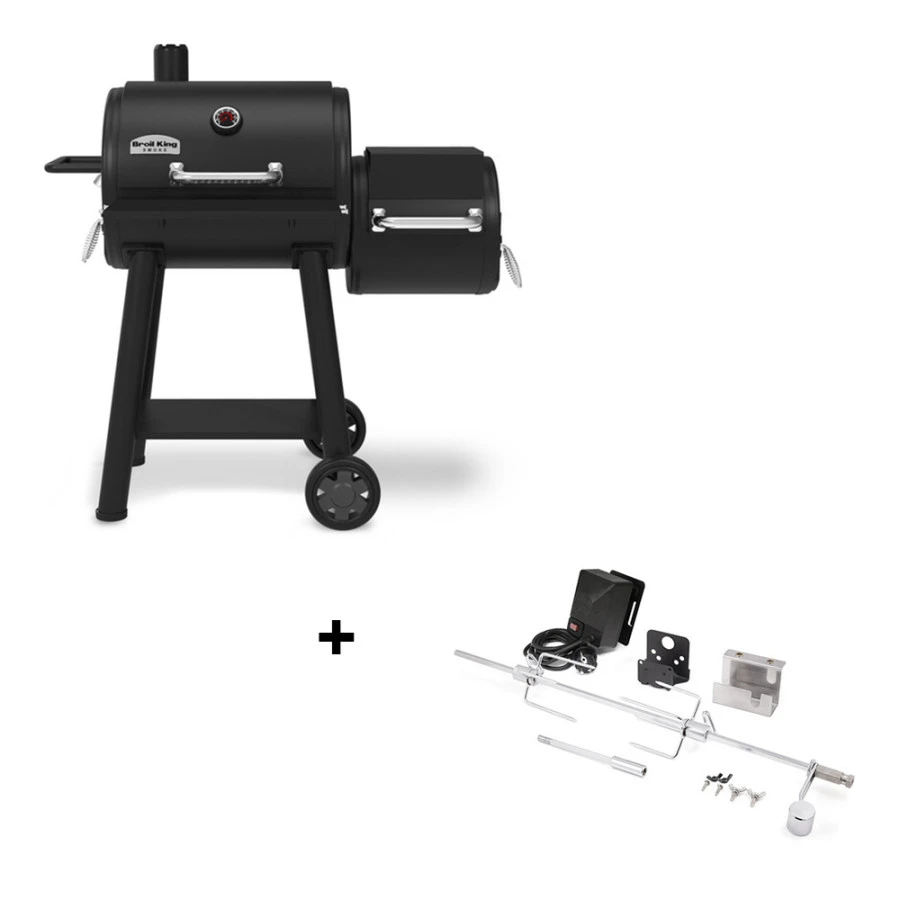 Pack Barbecue Smoke Offset 400 + Rôtissoire - Broil King 2 Pack Barbecue Smoke Offset 400 + Rôtissoire - Broil King
