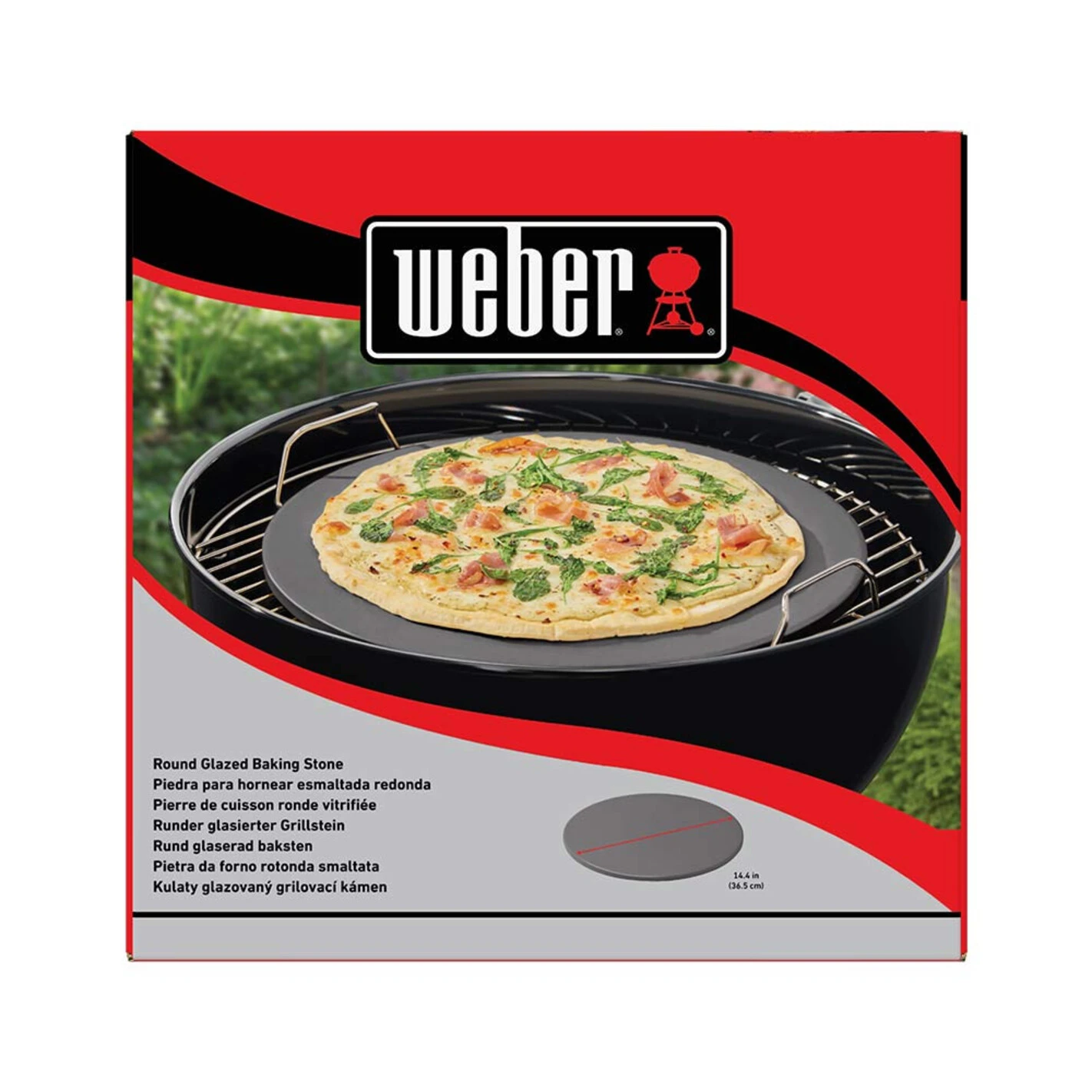 Grande Pierre à Pizza Ronde émaillée ⌀36,5 Cm - Weber 4 Grande Pierre à Pizza Ronde émaillée ⌀36,5 Cm - Weber - Image 2