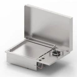 Plancha Inox Gaz Encastrable Oasi 55 Lisse Feu Dual - Planet