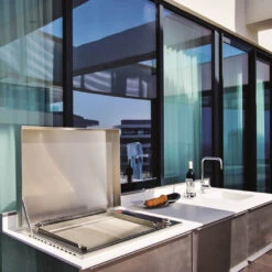 Plancha Gaz Encastrable Oasi 55 Lisse Rainurée - Planet -Outdoorchef Shop plancha planet inox gaz oasi 55 lisse rainuree 8033945789046 3