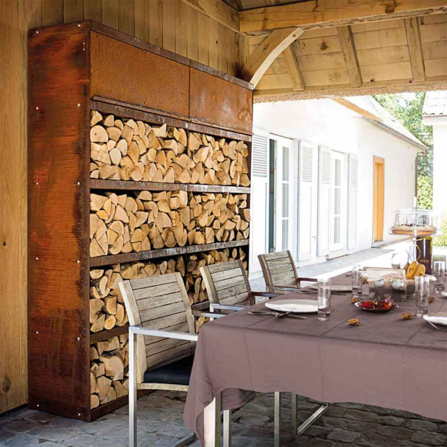 Etagère Range Bois Corten 100 - Ofyr 6 Etagère Range Bois Corten 100 - Ofyr - Image 4