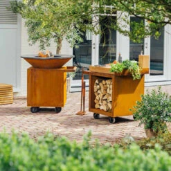 Table De Mise En Place Corten Pro 65 Teck - Ofyr -Outdoorchef Shop table corten pro 65 teck ofyr 2020000022060 3